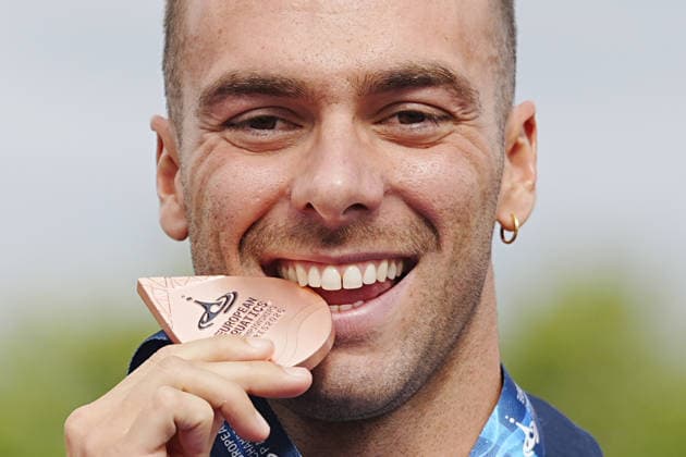 Open Water, Men s 5km, Gregorio PALTRINIERI from Italy, bronze, at the European Aquatics Championships Paris 2026, Paris, August 05, 2026 .  Copyright: xGianxMattiaxD Alberto LaPressex