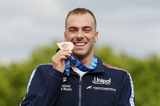 Open Water, Men s 5km, Gregorio PALTRINIERI from Italy, bronze, at the European Aquatics Championships Paris 2026, Paris, August 05, 2026 .  Copyright: xGianxMattiaxD Alberto LaPressex