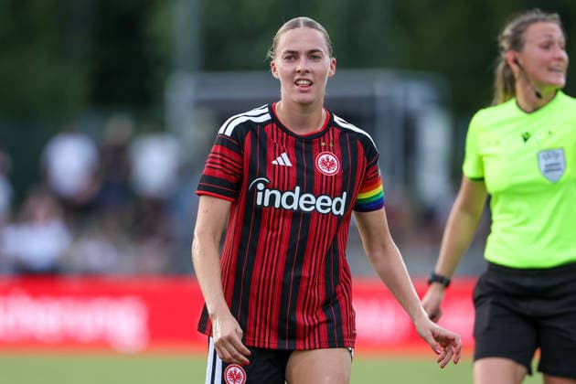 Frankfurt am Main, Germany - August 2026: Laura Freigang (Eintracht Frankfurt) during the second Qualifying Round Match Eintracht Frankfurt and Omonia Nicosia - Semi-finals of the UEFA Womens LP Mini Tournament at Stadium am Bretanobad in Frankfurt am Main, Germany *** Frankfurt am Main, Germany, August 2026 Laura Freigang Eintracht Frankfurt during the second qualifying round match between Eintracht Frankfurt and Omonia Nicosia in the semifinals of the UEFA Women s LP Mini Tournament at Stadium am Bretanobad in Frankfurt am Main, Germany Copyright: HMBxMedia JoaquimxFerreira