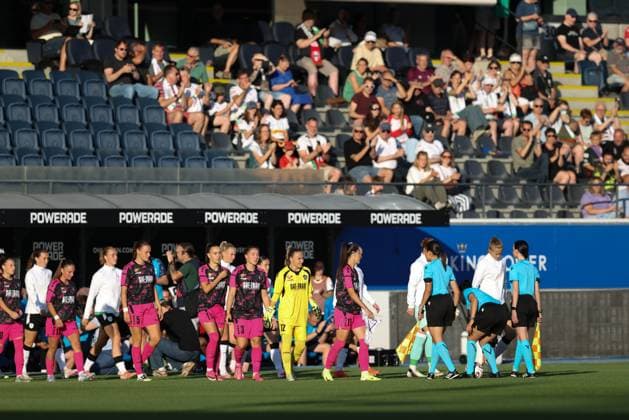 this picture shows a game between Oud-Heverlee Leuven Women and Serbian club TSC Backa Topola, Wednesday 5th of August 2026, in Leuven, a second round qualification game in the UEFA Women™s Champions League. BRUNOxFAHY  x182808090x