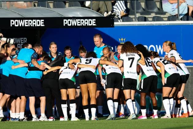 OHL Women s players pictured at the start of a game between Oud-Heverlee Leuven Women and Serbian club TSC Backa Topola, Wednesday 5th of August 2026, in Leuven, a second round qualification game in the UEFA Women™s Champions League. BRUNOxFAHY  x182808131x