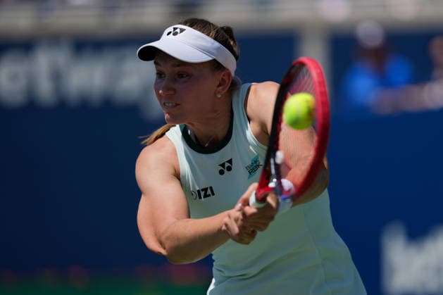 National Bank Open 2026 - Day 5 TORONTO, CANADA - AUGUST 5 : Elena Rybakina of Kazakhstan in action against Daria Kasatkina of Australia in the round of 64 during the WTA, Tennis Damen 1000 National Bank Open in Toronto, Ontario, Canada on August 5, 2026. Mert Alper Dervis Anadolu Ontario Canada. Editorial use only. Please get in touch for any other usage.  Copyright: x2026xAnadoluxMertxAlperxDervisx