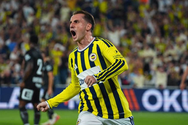 ISTANBUL, TURKEY - AUGUST 5: Kerem Akturkoglu of Fenerbahce SK celebrates for his team first score during the UEFA Champions League 2026 27 third qualifying round first leg match between Fenerbahce SK and Sturm Graz at Fenerbahce Sükrü Saracoglu Spor Kompleksi on August 5, 2026 in Istanbul, Turkey. Istanbul Turkey Copyright: xSeskimphotox FBahce-SturmGraz-050826 (23)
