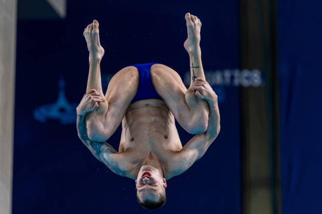 SWIMMING - EAC 2026 PARIS,FRANCE,05.AUG.26 - SWIMMING - European Aquatics Championships Paris 2026, diving, 3m springboard, men. Image shows Grigorii Ivanov (NAB).  GEPAxpictures xPhilippxBrem