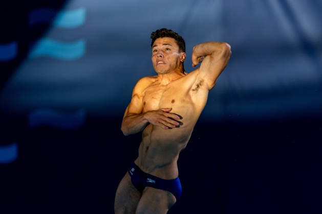 SWIMMING - EAC 2026 PARIS,FRANCE,05.AUG.26 - SWIMMING - European Aquatics Championships Paris 2026, diving, 3m springboard, men. Image shows Jordan Houlden (GBR).  GEPAxpictures xPhilippxBrem