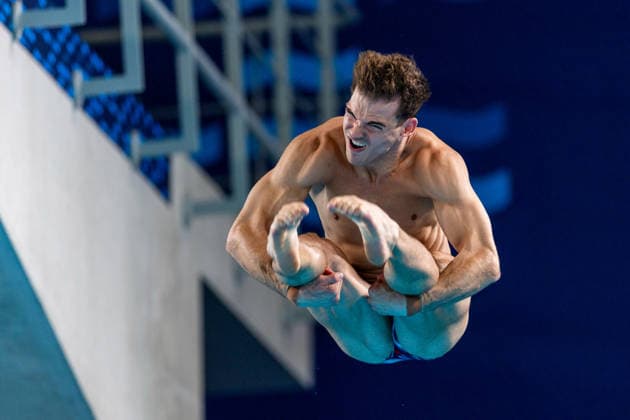 SWIMMING - EAC 2026 PARIS,FRANCE,05.AUG.26 - SWIMMING - European Aquatics Championships Paris 2026, diving, 3m springboard, men. Image shows Ross Haslam (GBR).  GEPAxpictures xPhilippxBrem