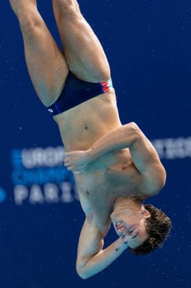 SWIMMING - EAC 2026 PARIS,FRANCE,05.AUG.26 - SWIMMING - European Aquatics Championships Paris 2026, diving, 3m springboard, men. Image shows Matteo Santoro (ITA).  GEPAxpictures xPhilippxBrem