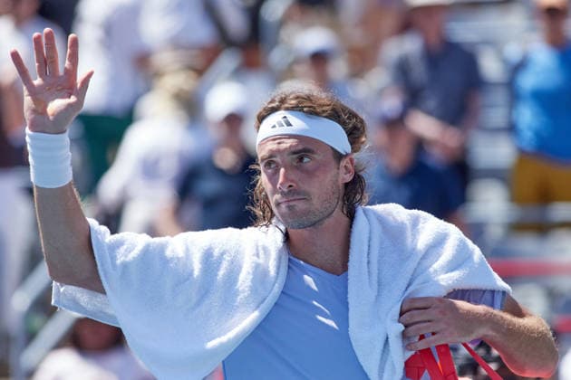 ATP, Tennis Herren Masters 1000 National Bank Open Montreal 2026 - Round of 64 - Day 5 Stefanos Tsitsipas of Greece arrives the court during the Men™s Second round match against Joao Fonseca of Brazil on day 5 of the ATP Masters 1000 National Bank Open at IGA Stadium. on August 5, 2026, in Montreal, Canada. (Photo by Horacio Zamora Eyepix Group) Copyright: xHoracioxZamorax xEyepixxGroupx HZ_05082026_193960