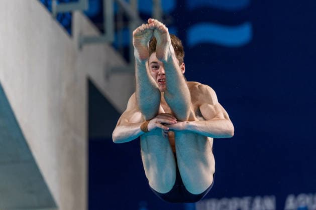 SWIMMING - EAC 2026 PARIS,FRANCE,05.AUG.26 - SWIMMING - European Aquatics Championships Paris 2026, diving, 3m springboard, men. Image shows Kirill Boliukh (UKR) .  GEPAxpictures xPhilippxBrem
