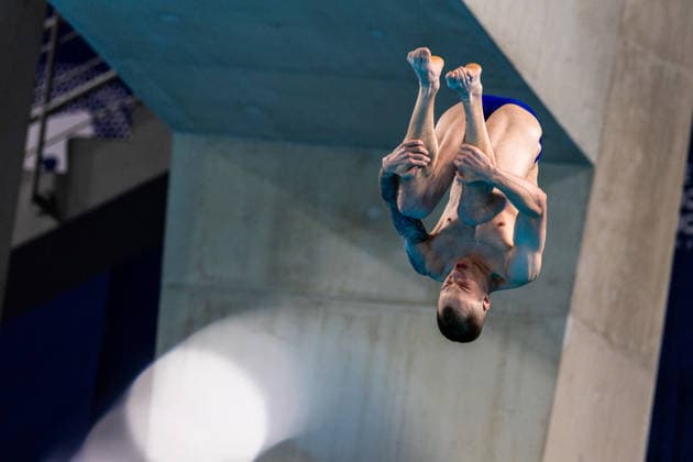 SWIMMING - EAC 2026 PARIS,FRANCE,05.AUG.26 - SWIMMING - European Aquatics Championships Paris 2026, diving, 3m springboard, men. Image shows Grigorii Ivanov (NAB).  GEPAxpictures xPhilippxBrem