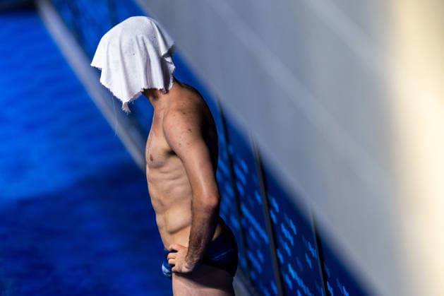 SWIMMING - EAC 2026 PARIS,FRANCE,05.AUG.26 - SWIMMING - European Aquatics Championships Paris 2026, diving, 3m springboard, men. Image shows Nikolaj Schaller (AUT).  GEPAxpictures xPhilippxBrem