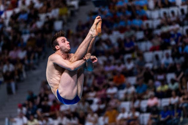 SWIMMING - EAC 2026 PARIS,FRANCE,05.AUG.26 - SWIMMING - European Aquatics Championships Paris 2026, diving, 3m springboard, men. Image shows Nikolaj Schaller (AUT).  GEPAxpictures xPhilippxBrem