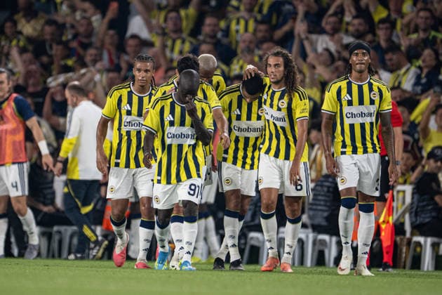 Fenerbahce v Sturm Graz - UEFA Champions League ISTANBUL, TURKIYE - AUGUST 5: Players of Fenerbahce celebrate after a goal during UEFA Champions League third qualifying round the first leg match between Fenerbahce and Sturm Graz at Chobani Stadium in Istanbul, Turkiye on August 5, 2026. Celal Gunes Anadolu Istanbul Turkey. Editorial use only. Please get in touch for any other usage.  Copyright: x2026xAnadoluxCelalxGunesx