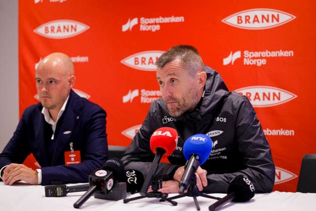 UEFA Conference Leauge 2026: Fire - Apollon Limassol Bergen 20260805. Brann s coach Eirik Horneland during the press conference, PK, Pressekonferenz after the loss in the UEFA Conference Leauge football match between SK Brann and Apollon Limassol at Brann Stadium. Photo: Paul S. Amundsen NTB Bergen Norway EDITORIAL USE ONLY. RESTRICTED USE FOR BETTING COMPANIES Ref:_SPOk_YyYjfuz4I.jpg *** UEFA Conference League 2026: Apollon Limassol vs. Bergen, August 5, 2026. Brann coach Eirik Horneland during the press conference following the loss in the UEFA Conference League soccer match between SK Brann and Apollon Limassol at Brann Stadium. Photo: Paul S. Amundsen NTB Bergen, Norway. EDITORIAL USE ONLY. RESTRICTED USE FOR BETTING COMPANIES  Copyright: xPaulxS.xAmundsenx xNTBx