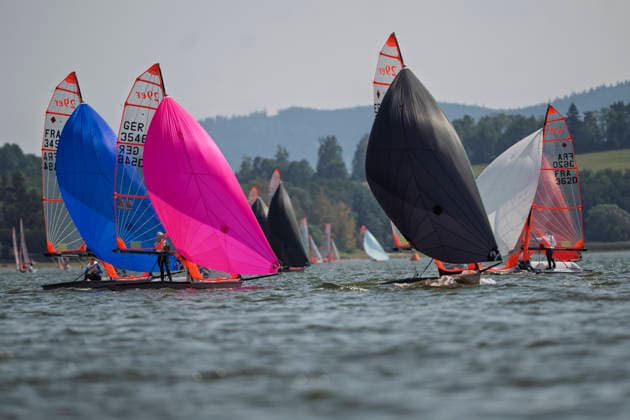 The 2026 29er European Championship, EM, Europameisterschaft continued with preliminary races on August 5, 2026, on Lipno Lake in Cerna v Posumavi, Czech Republic. (CTKxPhoto VaclavxPancer) CTKPhotoP2026080507989  CTKPhotoP2026080507989