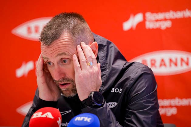 UEFA Conference Leauge 2026: Fire - Apollon Limassol Bergen 20260805. Brann s coach Eirik Horneland during the press conference, PK, Pressekonferenz after the loss in the UEFA Conference Leauge football match between SK Brann and Apollon Limassol at Brann Stadium. Photo: Paul S. Amundsen NTB Bergen Norway EDITORIAL USE ONLY. RESTRICTED USE FOR BETTING COMPANIES Ref:_SPOGA_MDvhsC5M.jpg *** UEFA Conference League 2026: Apollon Limassol vs. Bergen, August 5, 2026. Brann coach Eirik Horneland during the press conference following the loss in the UEFA Conference League soccer match between SK Brann and Apollon Limassol at Brann Stadium. Photo: Paul S. Amundsen NTB Bergen, Norway. EDITORIAL USE ONLY. RESTRICTED USE FOR BETTING COMPANIES  Copyright: xPaulxS.xAmundsenx xNTBx