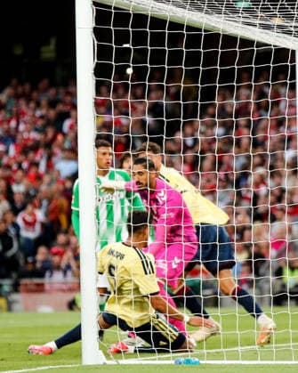 Preseason Friendly, Aviva Stadium, Dublin 5 8 2026 Arsenal vs Real Betis Arsenal™s Pierro Hincappie scores his sides 1st goal of the match Pierro Hincappie scores his sides 1st goal of the match 5 8 2026  Copyright: xx GH1_9898