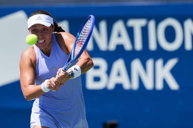 National Bank Open 2026 - Day 5 TORONTO, CANADA - AUGUST 5 : Jessica Pegula of the United States in action against Magdalena Frech of Poland in the round of 64 during the WTA, Tennis Damen 1000 National Bank Open in Toronto, Ontario, Canada on August 5, 2026. Mert Alper Dervis Anadolu Toronto Canada. Editorial use only. Please get in touch for any other usage.  Copyright: x2026xAnadoluxMertxAlperxDervisx