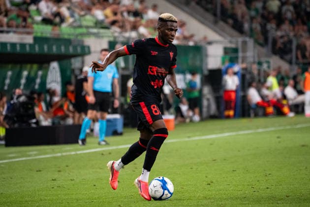 Taofeek Ismaheel seen during UEFA Europa League qualifying game between teams of Ferencvaros and Gornik Zabrze (Matej Sagan Ball Raw Images) Budapest Groupama Arena Slovakia Copyright: xMatejxSaganx DSC02824