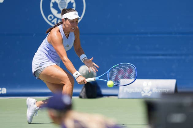 WTA, Tennis Damen Masters 1000 National Bank Open Toronto 2026 - Round of 64 - Day 5 Jessica Pegula of United States plays a forehand during the Women™s Singles round of 64 match against Magdalena FrÄ™ch of POland on day 5 of the WTA Masters 1000 National Bank Open at Sobeys Stadium on August 5, 2026, in Toronto, Canada. (Photo by Leonardo Ramirez Eyepix Group) Copyright: xLeonardoxRamirezx xEyepixxGroupx LR_04082026_08415