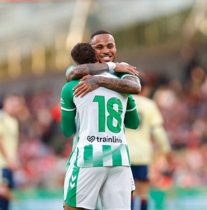 RECORD DATE NOT STATED 5th August 2026; Aviva Stadium, Dublin, Ireland; Friendly Football, Arsenal versus Real Betis; Nelson Deossa of Real Betis celebrates scoring a goal in the 26th minute 0 - 2 PeterxFitzpatrick
