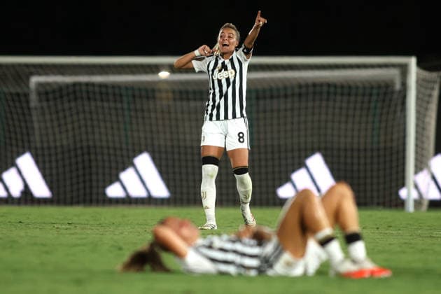 2026-08-05 Juventus FC v Torreense - UEFA Women s Champions League BIELLA, ITALY - AUGUST 5: Martina Rosucci of Juventus Women during the UEFA Women s Champions League match between Juventus FC and Torreense at Stadio Comunale Vittorio Pozzo Lamarmora on August 5, 2026 in Biella, Italy. (Photo by Nderim Kaceli BSR Agency) Biella Italy Content not available for redistribution in The Netherlands directly or indirectly through any third parties. Copyright: xBSRxAgencyx