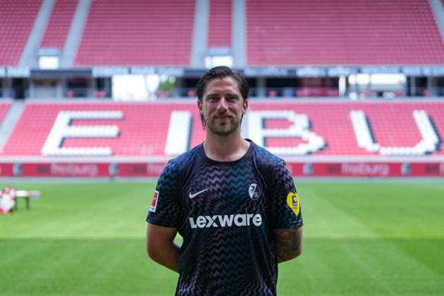 Jannik Huth (SC Freiburg, 24); SC Freiburg; 1.BL, Bundesliga, Porträttermin 2026 2027 Freiburg Europa-Park Stadion Baden-Wuerttemberg Deutschland *** Jannik Huth, SC Freiburg, 24, SC Freiburg 1, Bundesliga, Profile Session 2026–2027, Freiburg, Europa-Park Stadium, Baden-Württemberg, Germany Copyright: AA_STEINSIEK.CH