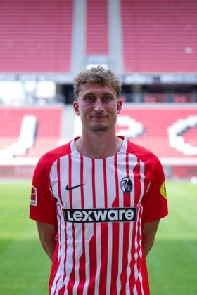 Patrick Osterhage (SC Freiburg, 06); SC Freiburg; 1.BL, Bundesliga, Porträttermin 2026 2027 Freiburg Europa-Park Stadion Baden-Wuerttemberg Deutschland *** Patrick Osterhage, SC Freiburg, June 6, SC Freiburg 1, Bundesliga, Profile Interview 2026–2027, Freiburg, Europa-Park Stadium, Baden-Württemberg, Germany Copyright: AA_STEINSIEK.CH