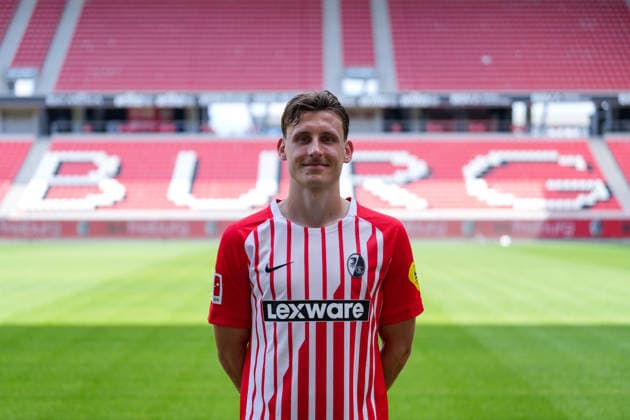 Maximilian Eggestein (SC Freiburg, 08); SC Freiburg; 1.BL, Bundesliga, Porträttermin 2026 2027 Freiburg Europa-Park Stadion Baden-Wuerttemberg Deutschland *** Maximilian Eggestein, SC Freiburg, 08 SC Freiburg 1 BL, Bundesliga, Photo Shoot 2026 2027, Freiburg, Europa-Park Stadium, Baden-Württemberg, Germany Copyright: AA_STEINSIEK.CH