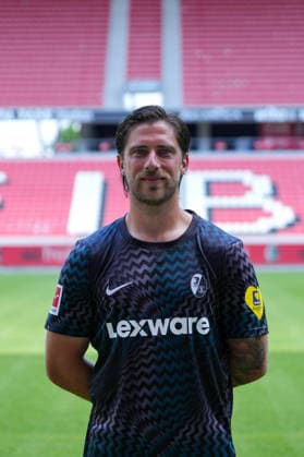 Jannik Huth (SC Freiburg, 24); SC Freiburg; 1.BL, Bundesliga, Porträttermin 2026 2027 Freiburg Europa-Park Stadion Baden-Wuerttemberg Deutschland *** Jannik Huth, SC Freiburg, 24, SC Freiburg 1, Bundesliga, Profile Session 2026–2027, Freiburg, Europa-Park Stadium, Baden-Württemberg, Germany Copyright: AA_STEINSIEK.CH