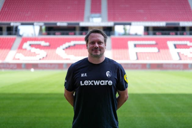Reha-Trainer Matthias Rosa; SC Freiburg; 1.BL, Bundesliga, Porträttermin 2026 2027 Freiburg Europa-Park Stadion Baden-Wuerttemberg Deutschland *** Rehabilitation Coach Matthias Rosa, SC Freiburg 1 (Bundesliga), Bundesliga, Profile Session 2026–2027, Freiburg, Europa-Park Stadium, Baden-Württemberg, Germany Copyright: AA_STEINSIEK.CH