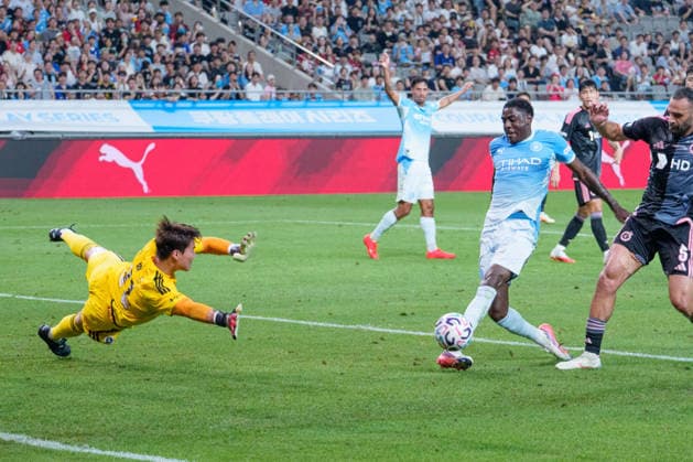 2026 2026 Coupang Play Series football match ( Team K League vs Manchester City FC - 2026 08 05 ) SEOUL, SOUTH KOREA, AUGUST 05: Divin Mubama of Manchester City scores his team s goal during the 2026 Coupang Play Series football match between Team K League and Manchester City FC at the Seoul World Cup Stadium in Seoul, South Korea, on August 05, 2026. Seoul Seoul World Cup Stadium South Korea 8284_287560 Copyright: xStevexChoxKyewoong PentaxPressx