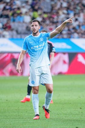 2026 2026 Coupang Play Series football match ( Team K League vs Manchester City FC - 2026 08 05 ) SEOUL, SOUTH KOREA, AUGUST 05: Nico Gonzalez of Manchester City reacts during the 2026 Coupang Play Series football match between Team K League and Manchester City FC at the Seoul World Cup Stadium in Seoul, South Korea, on August 05, 2026. Seoul Seoul World Cup Stadium South Korea 8284_287568 Copyright: xStevexChoxKyewoong PentaxPressx
