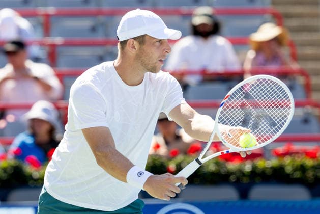 August 5, 2026, Montreal, Quebec, Canada: TALLON GRIEKSPOOR from Nederlands serving in match against Alexander Zverev (1) from Germany in second round at Canadian Open at IGA stadium in Montreal, Quebec, Canada on 2026-08-05 Montreal Canada - ZUMAl189 20260805_zsp_l189_069 Copyright: xYannickxLegarex