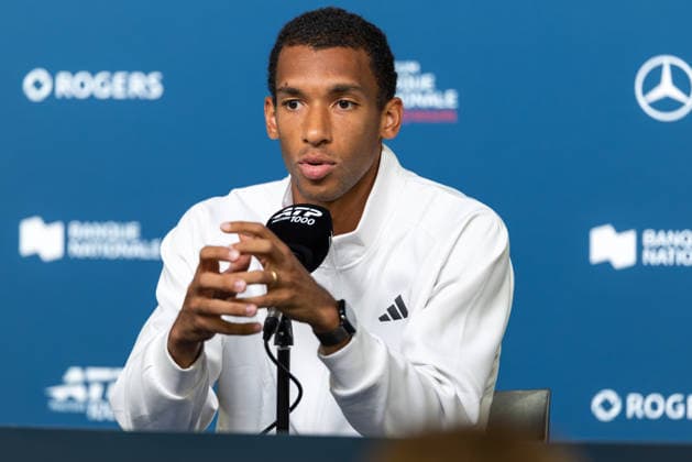 August 5, 2026, Montreal, Quebec, Canada: FELIX-AUGER-ALIASSIME (2) from Canada in conference room at Canadian Open at IGA stadium in Montreal, Quebec, Canada on 2026-08-05 TENNIS: Canadian Open Montreal 2026  - ZUMAl189 20260805_zsp_l189_076 Copyright: xYannickxLegarex