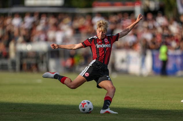 GER, Frankfurt, Eintracht Frankfurt vs AC Omonia Nikosia, UEFA Womens Champions League, Fussball, UEFA, Spielzeit 2026 2027, Stadion am Brentanobad, Qualifikation, Halbfinale im Bild: Paulina Krumbiegel (Eintracht Frankfurt Frauen 27) DFB DFL REGULATIONS PROHIBIT ANY USE OF PHOTOGRAPHS AS IMAGE SEQUENCES AND OR QUASI-VIDEO, 05.08.2026 *** GER, Frankfurt, Eintracht Frankfurt vs. AC Omonia Nicosia, UEFA Women s Champions League, Soccer, UEFA, 2026–2027 Season, Stadion am Brentanobad, Qualifying Round, Semifinal Photo by Paulina Krumbiegel Eintracht Frankfurt Women 27 DFB DFL REGULATIONS PROHIBIT ANY USE OF PHOTOGRAPHS AS IMAGE SEQUENCES AND OR QUASI-VIDEO, August 5, 2026 Copyright: HMBxMedia HendrikxHamelau