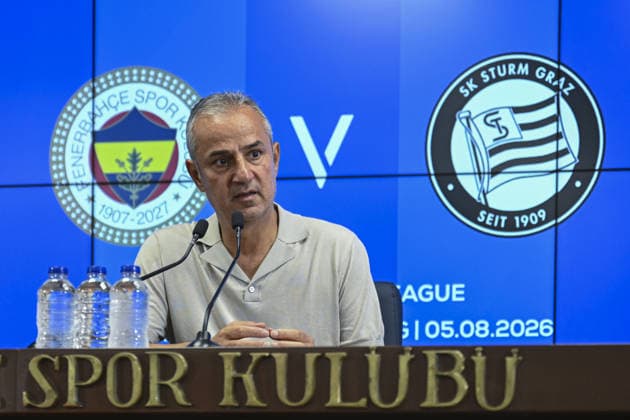 Fenerbahce v Sturm Graz - UEFA Champions League ISTANBUL, TURKIYE - AUGUST 5: Ismail Kartal, head coach of Fenerbahce speaks during a press conference, PK, Pressekonferenz following the UEFA Champions League third qualifying round first leg match between Fenerbahce and Sturm Graz at Chobani Stadium in Istanbul, Turkiye, on August 5, 2026. Fatma Nur Arslan Anadolu Istanbul Turkey. Editorial use only. Please get in touch for any other usage.  Copyright: x2026xAnadoluxFatmaxNurxArslanx