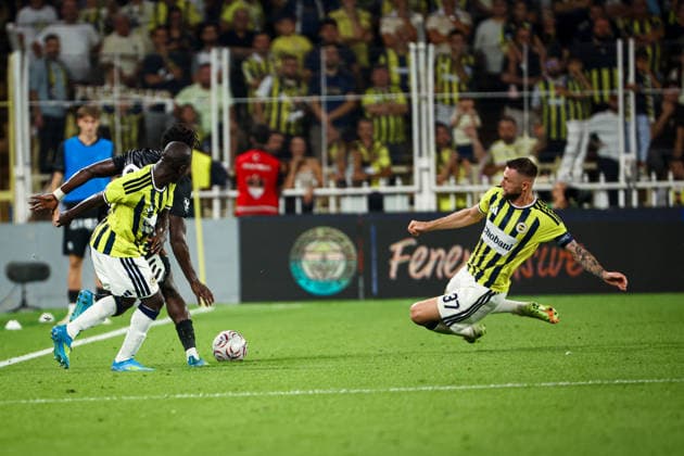 Fenerbahce vs Sturm Graz UEFA Champions League Qualification 3rd Round 1st leg Milan Skriniar of Fenerbahce vies for the ball. Fenerbahce and Sturm Graz faced each other at UEFA Champions League Qualification 3rd Round 1st leg. The match took place in Chobani Fenerbahce Sukru Saracoglu Stadium on August 5th, 2026. Istanbul Istanbul Turkey Copyright: xBurakxBasturkx