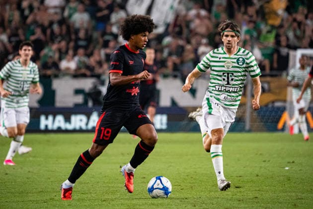 Peter Federico seen during UEFA Europa League qualifying game between teams of Ferencvaros and Gornik Zabrze (Matej Sagan Ball Raw Images) Budapest Groupama Arena Slovakia Copyright: xMatejxSaganx DSC03512