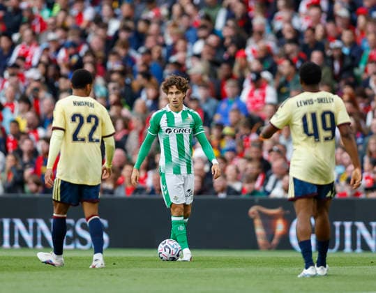 RECORD DATE NOT STATED 5th August 2026; Aviva Stadium, Dublin, Ireland; Friendly Football, Arsenal versus Real Betis; Rodrigo Riquelme of Real Betis with the ball PeterxFitzpatrick