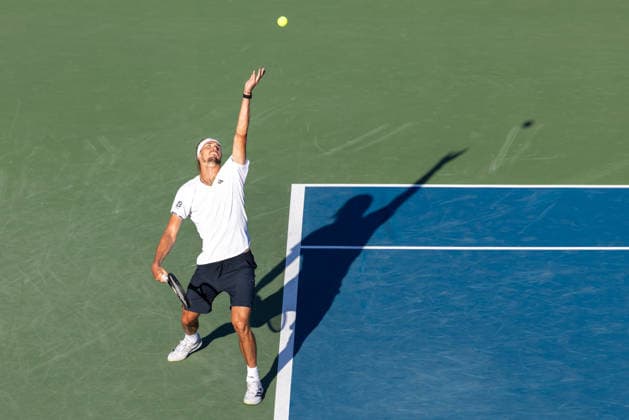 August 5, 2026, Montreal, Quebec, Canada: ALEXANDER ZVEREV (1) from Germany serving in match against Tallon Griekspoor from hederlands in second round at Canadian Open at IGA stadium in Montreal, Quebec, Canada on 2026-08-05 Montreal Canada - ZUMAl189 20260805_zsp_l189_081 Copyright: xYannickxLegarex