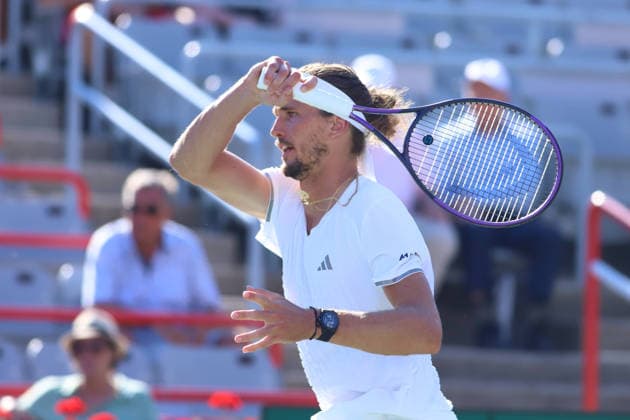 ATP, Tennis Herren Masters 1000 National Bank Open Montreal 2026 - Round of 64 - Day 5 Alexander Zverev of Germany plays a forehand during the Men™s singles round of 64 match against Tallon Griekspoor of Netherlands on day 5 of the ATP Masters 1000 National Bank Open at IGA Stadium. on August 5, 2026, in Montreal, Canada. (Photo by Horacio Zamora Eyepix Group) Copyright: xHoracioxZamorax xEyepixxGroupx HZ_05082026_194086
