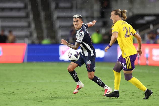 August 5, 2026, Orlando, Florida, USA: Monterrey defender LUIS REYES (21) passes the balls during a match against Orlando City SC. Orlando City SC hosted C.F. Monterrey in phase one of Leagues Cup 2026 at Inter.Co Stadium in Orlando, FL. Orlando USA - ZUMAm299 20260805_znp_m299_010 Copyright: xTaylorxMcFeex