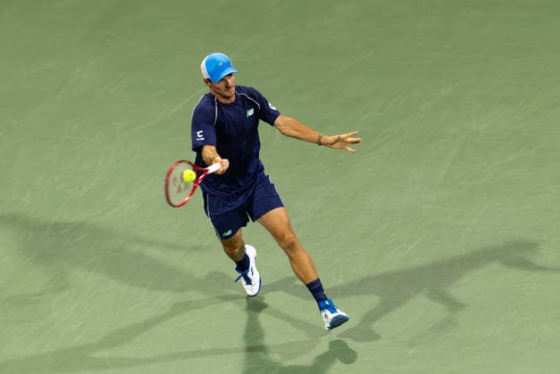 August 5, 2026, Montreal, Quebec, Canada: TOMMY PAUL (17) from USA forehand in match against Valentin Royer from France in second round at Canadian Open at IGA stadium in Montreal, Quebec, Canada on 2026-08-05 Montreal Canada - ZUMAl189 20260805_zsp_l189_118 Copyright: xYannickxLegarex