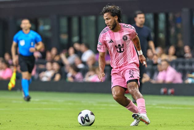 August 5, 2026, Miami, Florida, USA: TELASCO SEGOVIA (8) of Inter Miami CF controls a ball during a Leagues Cup 2026 soccer match between Inter Miami CF and Atletico de San Luis Miami USA - ZUMAa257 20260805_zsp_a257_003 Copyright: xChrisxArjoonx