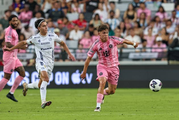 August 5, 2026, Miami, Florida, USA: NOAH ALLEN (32) of Inter Miami CF controls a ball during a Leagues Cup 2026 soccer match between Inter Miami CF and Atletico de San Luis Soccer 2026: Inter Miami CF 4:2 Atletico De San Luis.  - ZUMAa257 20260805_zsp_a257_007 Copyright: xChrisxArjoonx