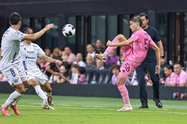 August 5, 2026, Miami, Florida, USA: DANIEL PINTER (56) of Inter Miami CF controls a ball during a Leagues Cup 2026 soccer match between Inter Miami CF and Atletico de San Luis Soccer 2026: Inter Miami CF 4:2 Atletico De San Luis.  - ZUMAa257 20260805_zsp_a257_012 Copyright: xChrisxArjoonx
