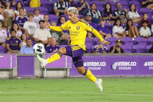 August 5, 2026, Orlando, Florida, USA: Orlando City SC forward ANTOINE GREIZMANN (7) receives a pass against C.F. Monterrey. Orlando City SC hosted C.F. Monterrey in phase one of Leagues Cup 2026 at Inter.Co Stadium in Orlando, FL. Orlando USA - ZUMAm299 20260805_znp_m299_013 Copyright: xTaylorxMcFeex