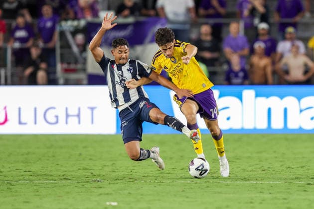 August 5, 2026, Orlando, Florida, USA: Orlando City SC defender ZAKARIA TAIFI (19) battles for the ball against C.F. Monterrey. Orlando City SC hosted C.F. Monterrey in phase one of Leagues Cup 2026 at Inter.Co Stadium in Orlando, FL. Orlando USA - ZUMAm299 20260805_znp_m299_014 Copyright: xTaylorxMcFeex