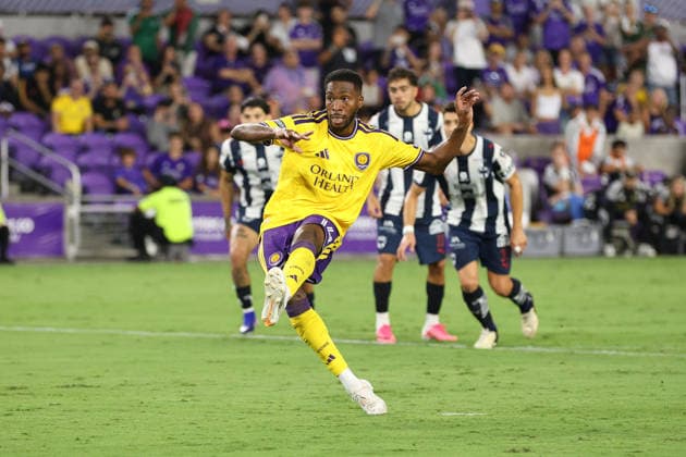 August 5, 2026, Orlando, Florida, USA: Orlando City SC midfielder TYRESE SPICER (14) scores a goal during the second half against C.F. Monterrey. Orlando City SC hosted C.F. Monterrey in phase one of Leagues Cup 2026 at Inter.Co Stadium in Orlando, FL. Orlando USA - ZUMAm299 20260805_znp_m299_023 Copyright: xTaylorxMcFeex
